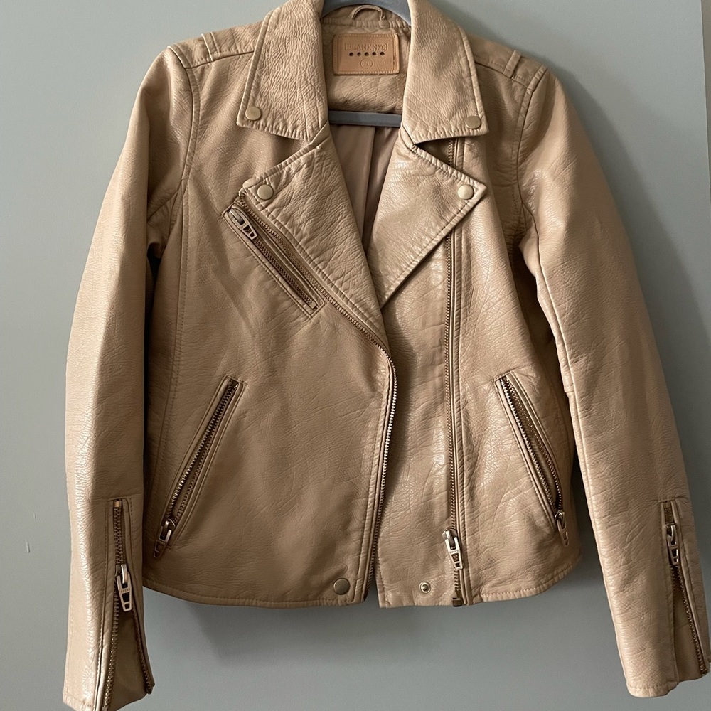 Blank NYC Tan Leather Jacket Small